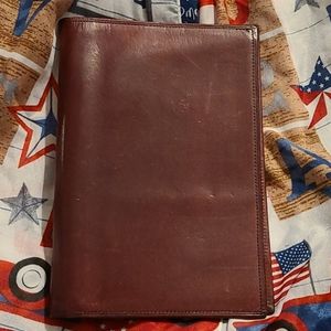 Vintage Coach leather planner cover